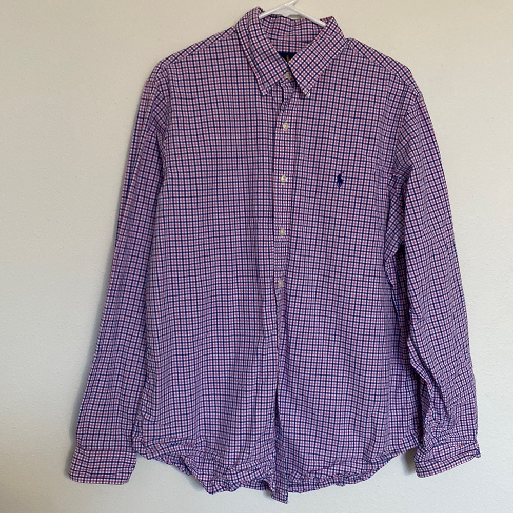 Mens Large Ralph Lauren Polo Button Down Shirt